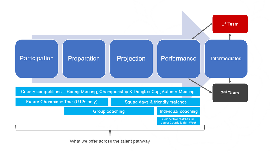 Hampshire junior talent pathway diagram